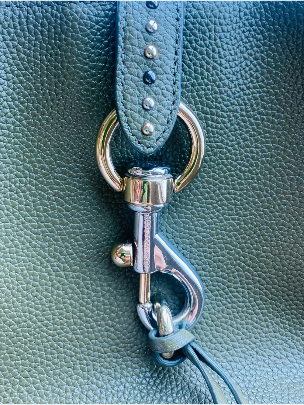 Rebecca Minkoff Pebbled Leather Crossbody Bag in Olive - Picture 3 of 6